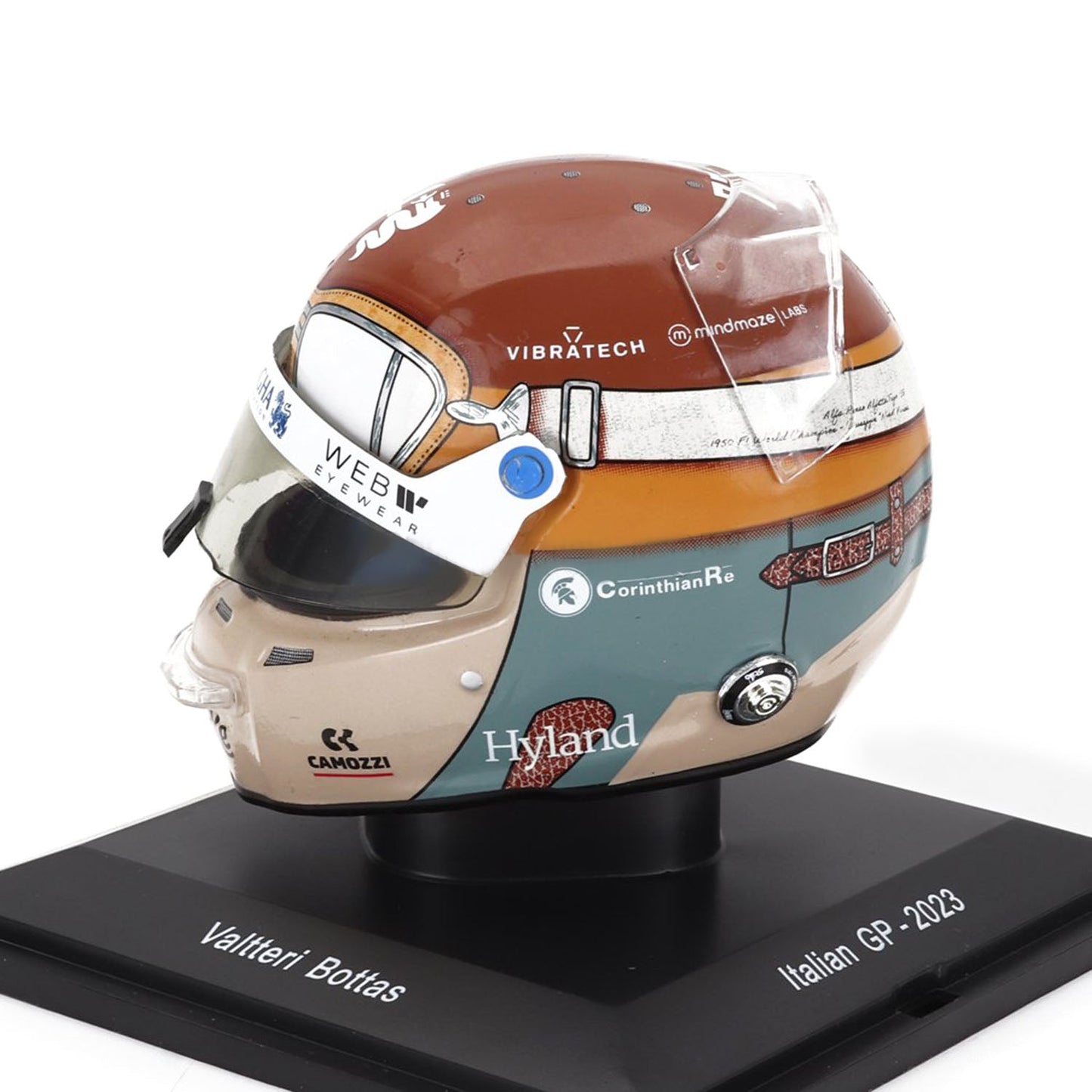 #77 Bottas Monza GP 2023 1:5 Spark Mini Helmet