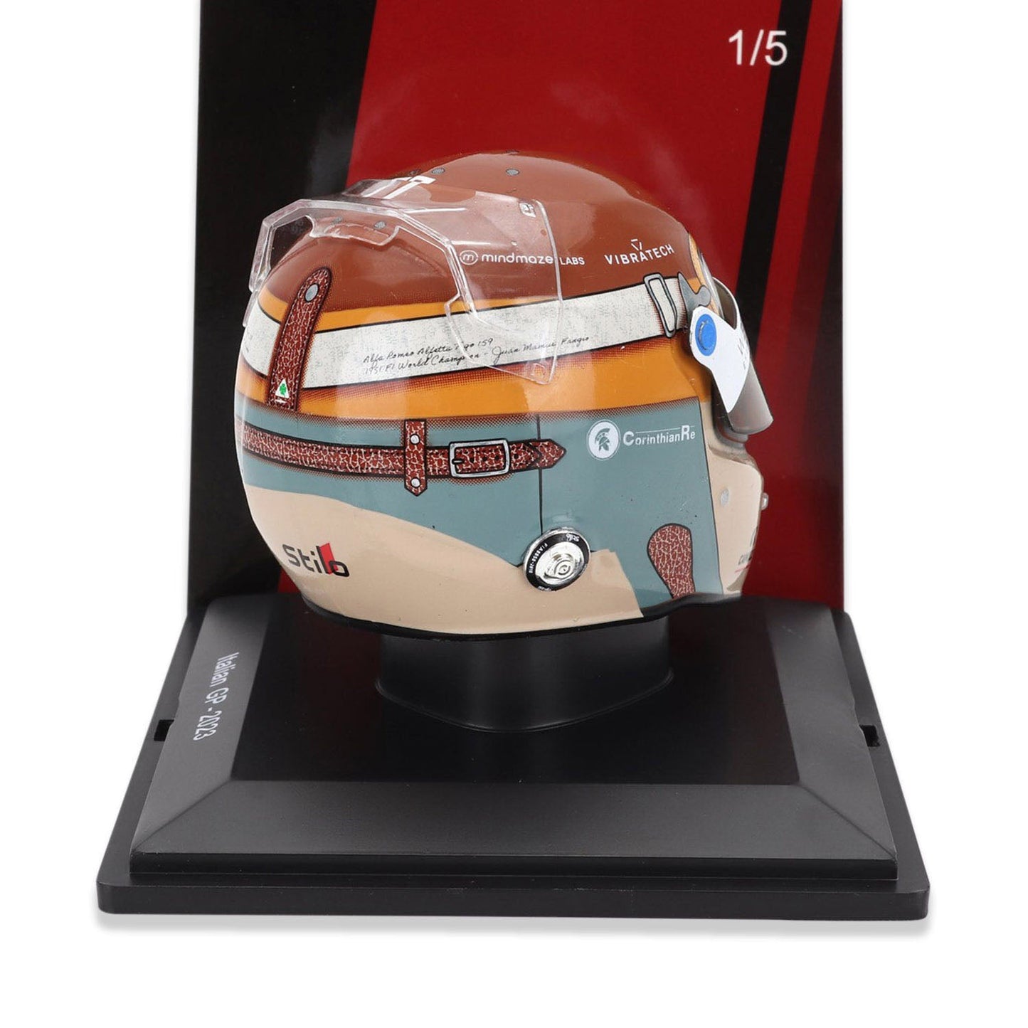 #77 Bottas Monza GP 2023 1:5 Spark Mini Helmet