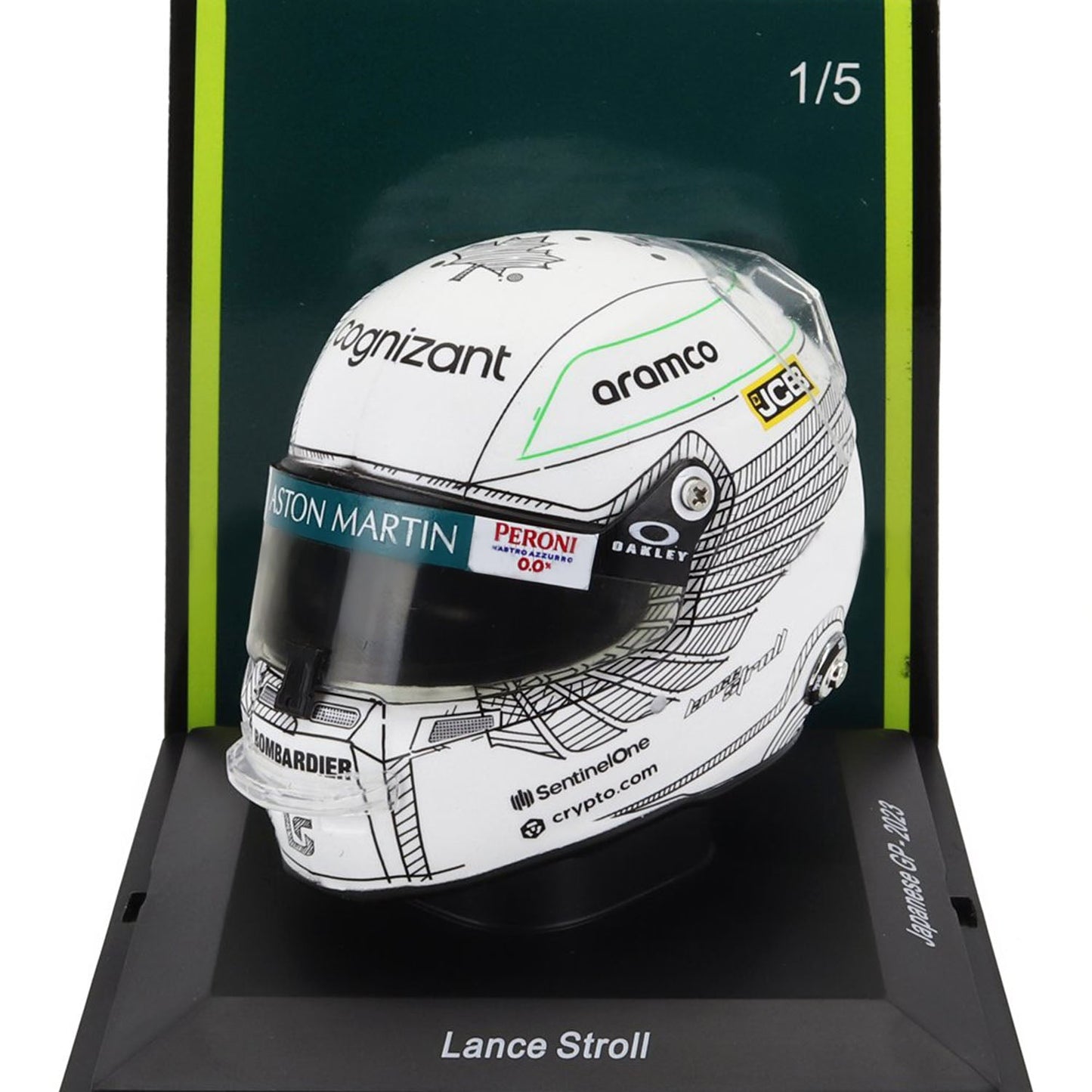 #18 Stroll Japan GP 2023 1:5 Spark Mini Helmet