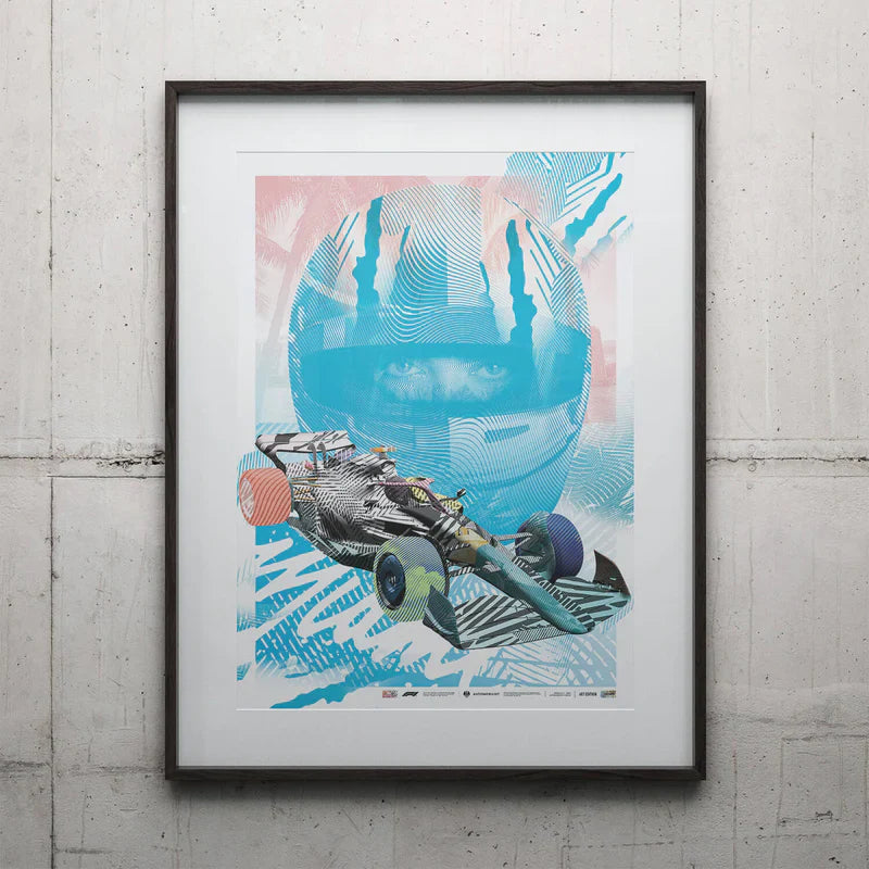 Miami Edition | 2ALAS Artist Series Blue | Formula 1 Poster | Large