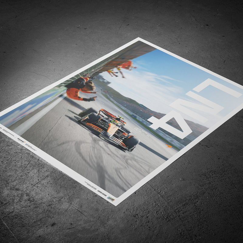 Lando Norris - Zandvoort 2024 Victory | Limited Edition Poster of 500 | Large