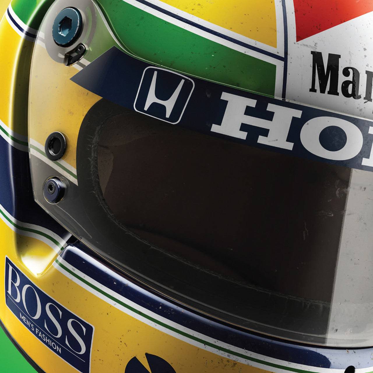 McLaren MP4/4 - Ayrton Senna - Helmet - 35th Anniversary - 1988 | Mini edition