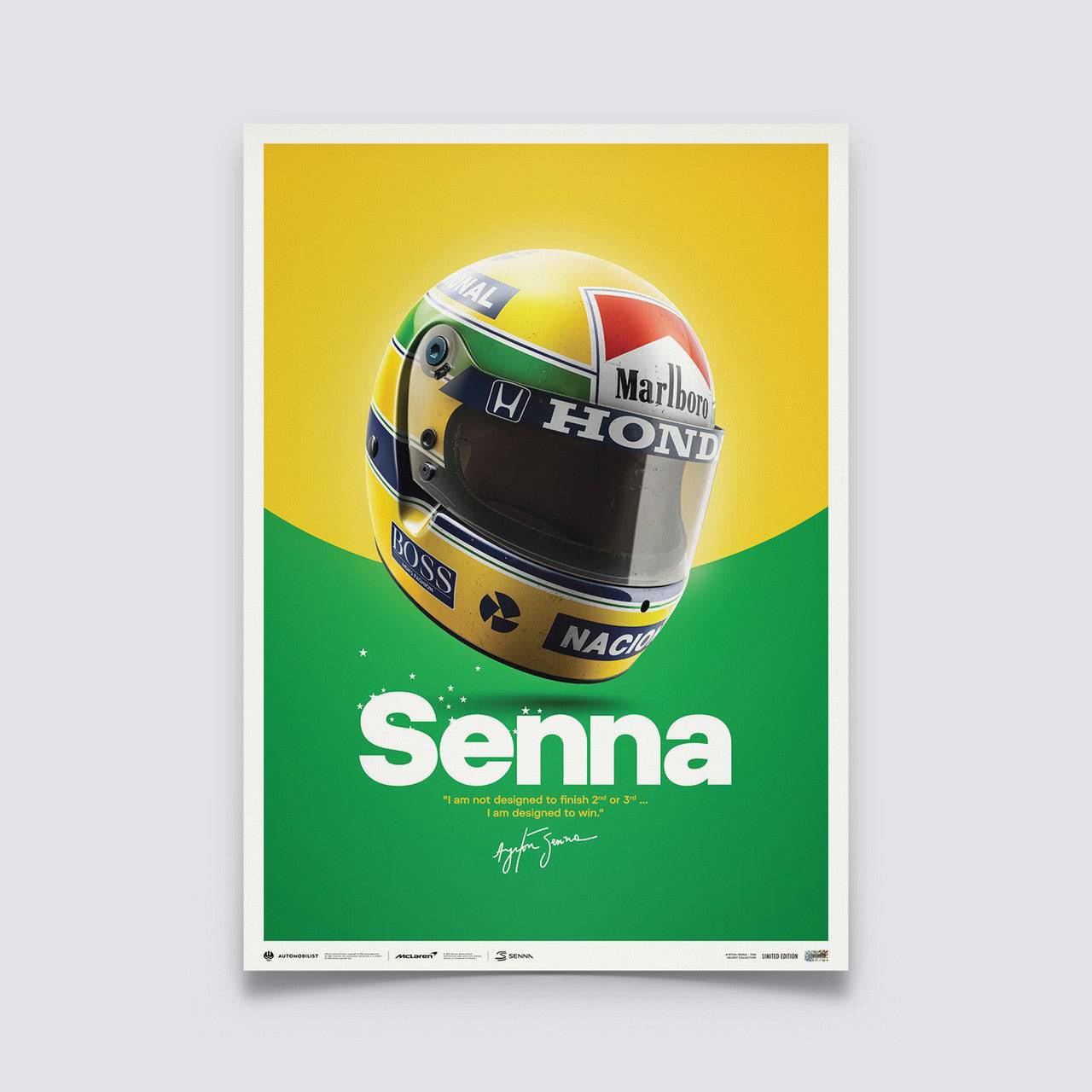 McLaren MP4/4 - Ayrton Senna - Helmet - 35th Anniversary - 1988 | Mini edition