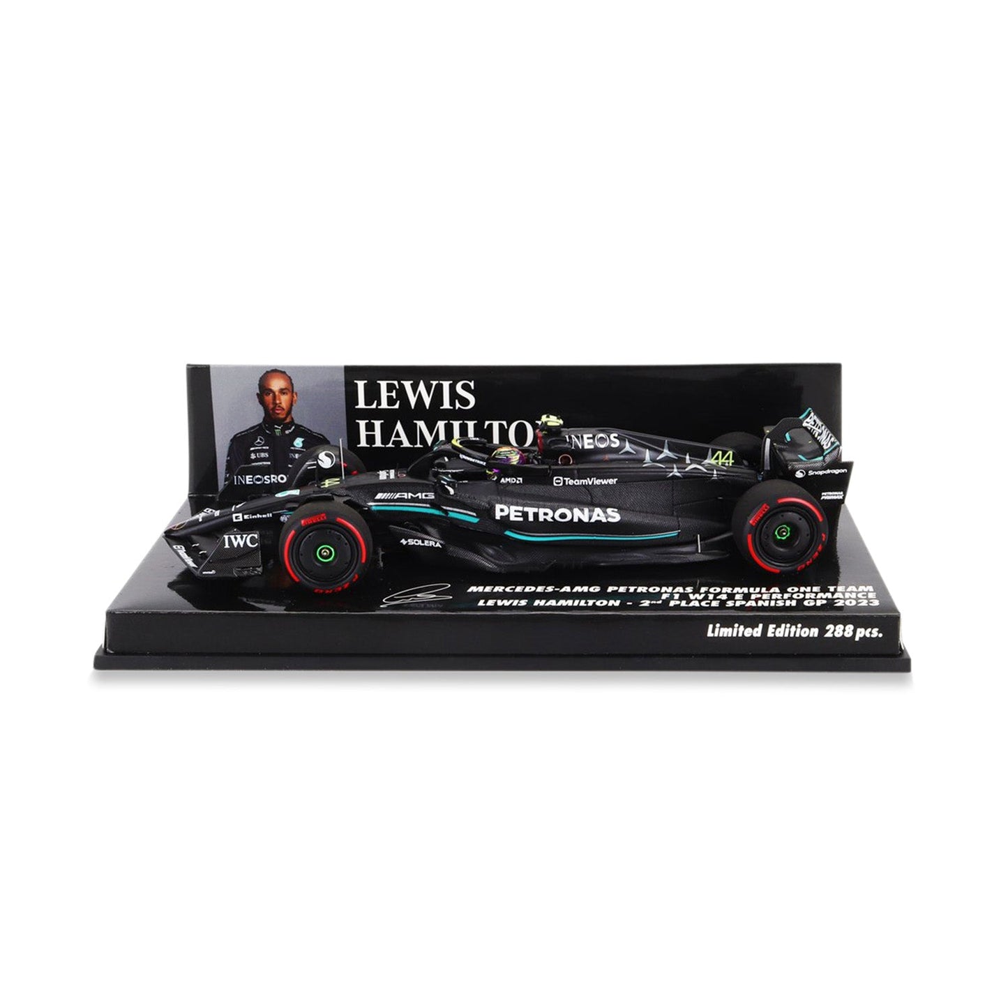 #44 Hamilton W14 Spanish GP 2023 1:43 Minichamps Car Model