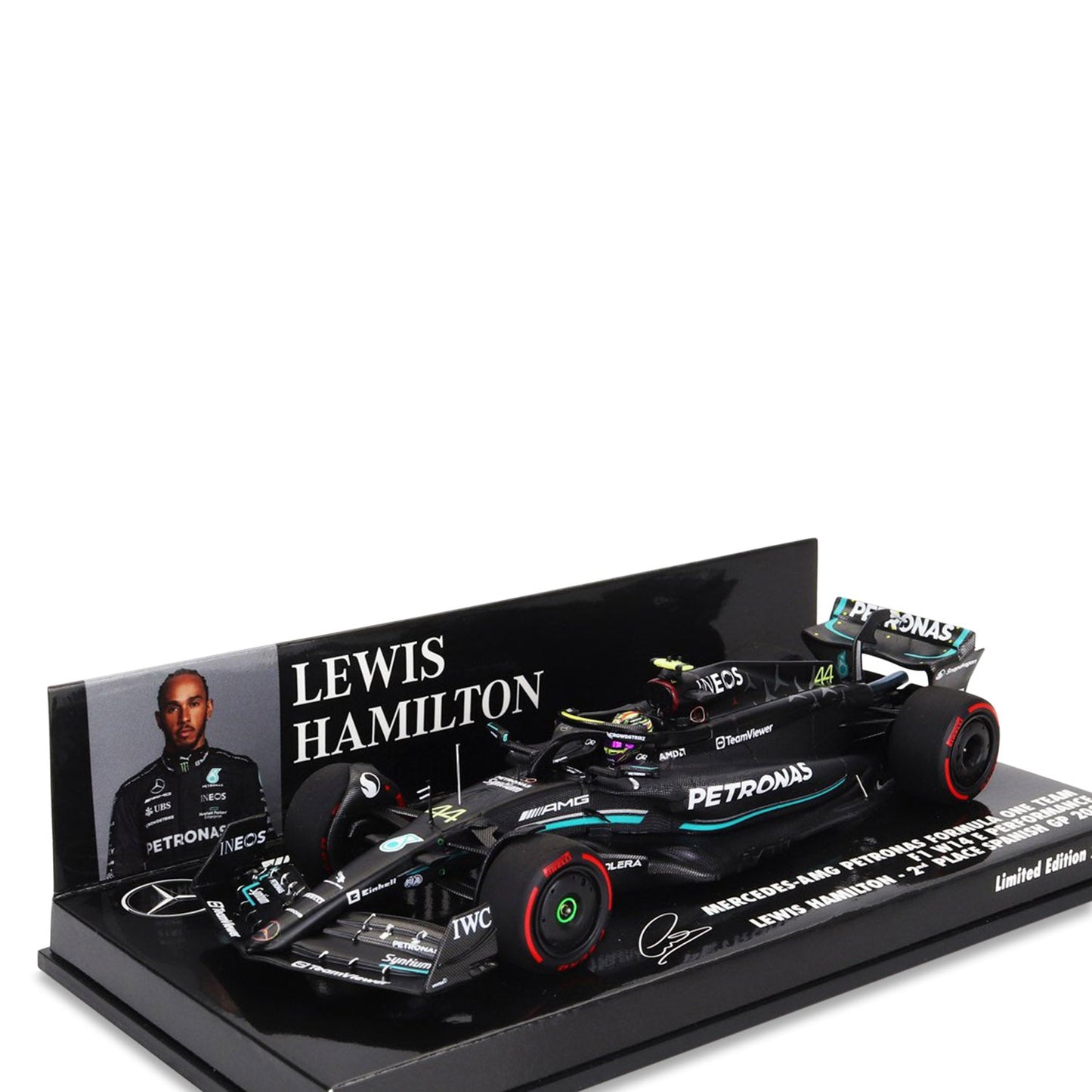 #44 Hamilton W14 Spanish GP 2023 1:43 Minichamps Car Model