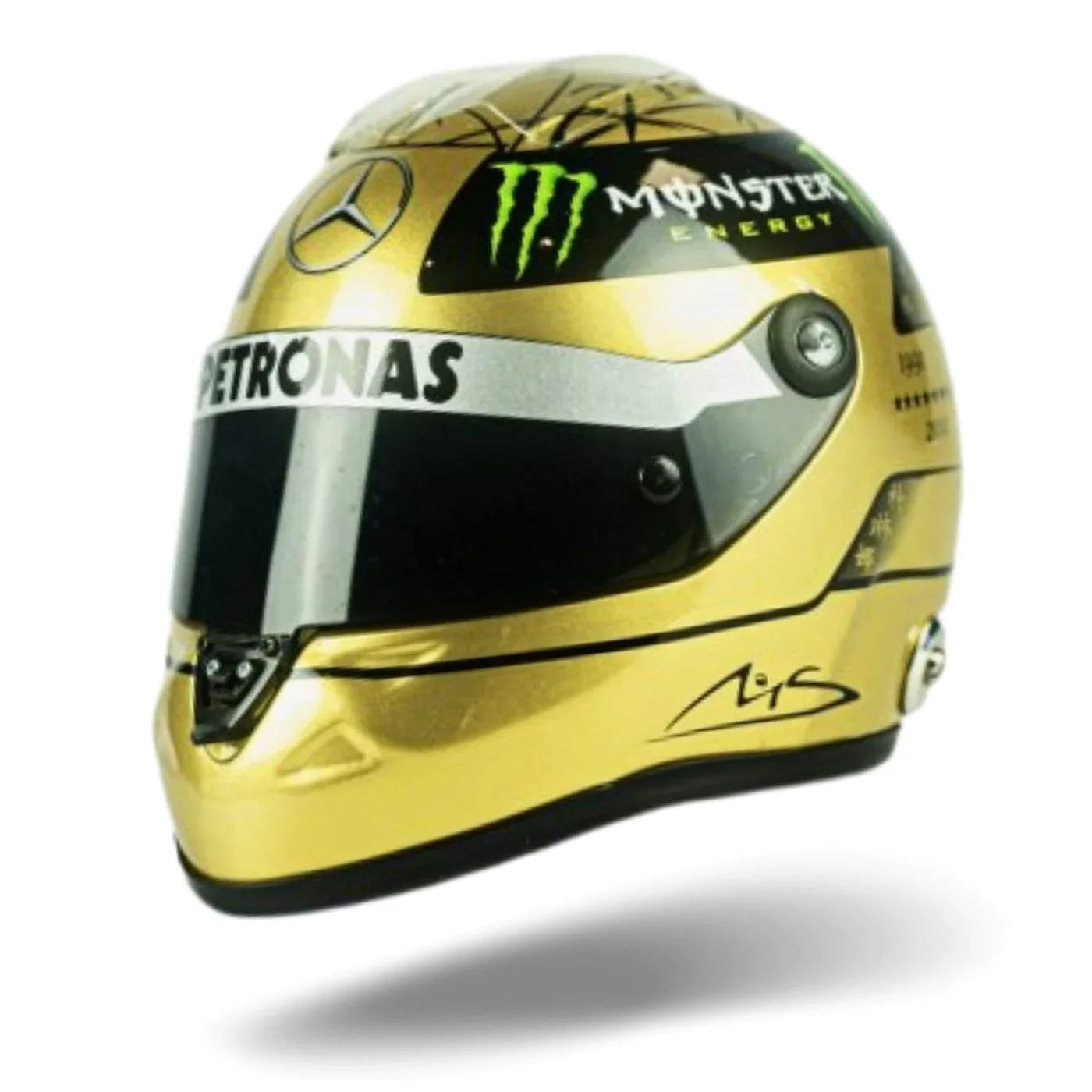 Michael Schumacher 2011 Gold Edition 1:2 Mini Helmet