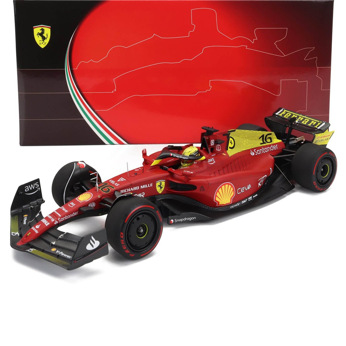 #16 Leclerc 2022 SF75 Italian GP Pole Position 1:18 BBR Models