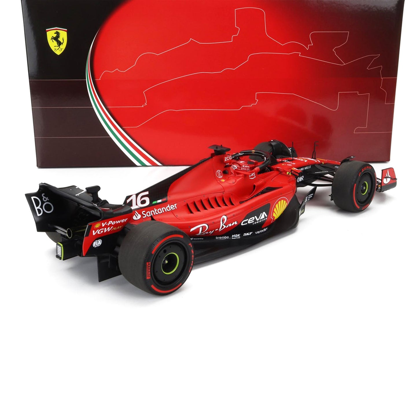 #16 Leclerc 2023 SF23 Bahrain GP Winner 1:18 BBR Models