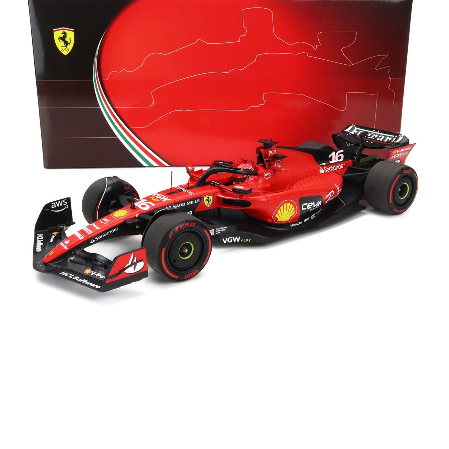 #16 Leclerc 2023 SF23 Bahrain GP Winner 1:18 BBR Models