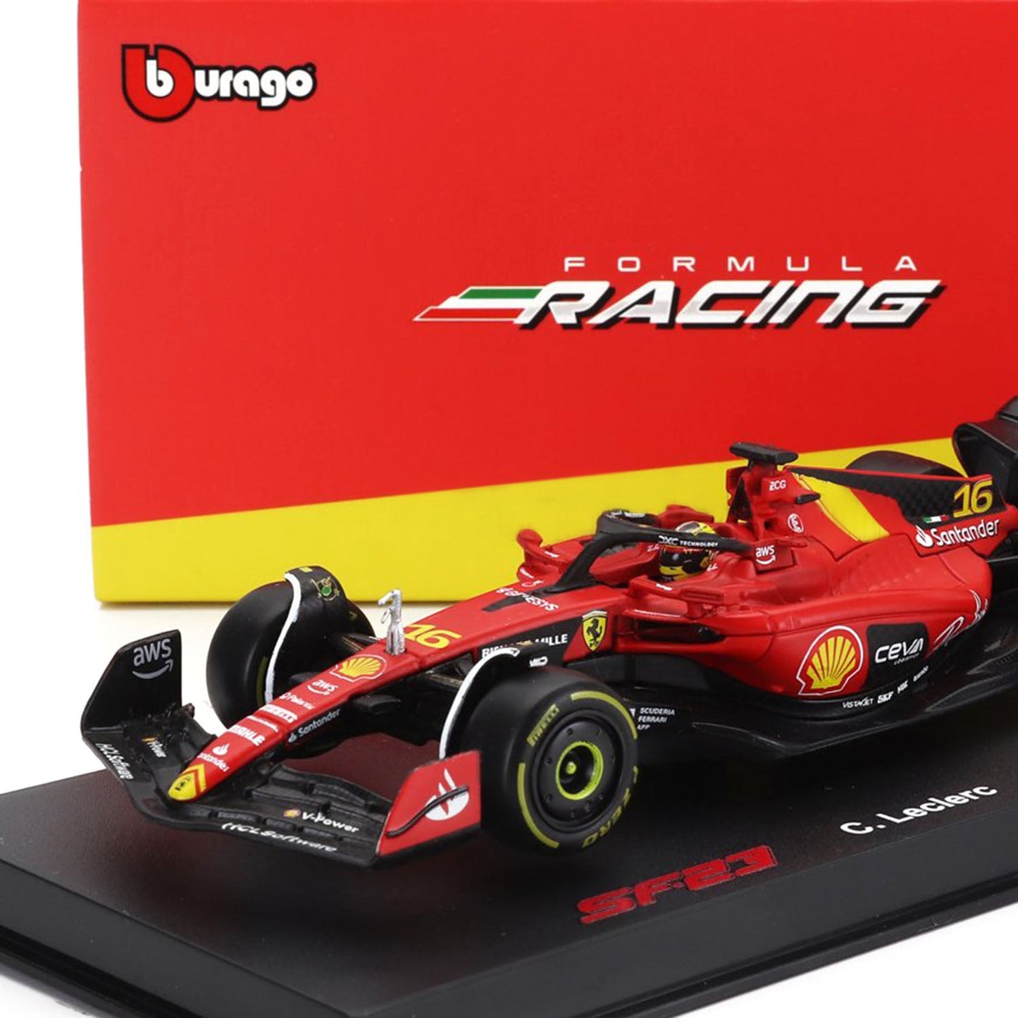 SF23 #16 Charles Leclerc Monza GP Car Model 1:43 Car Model