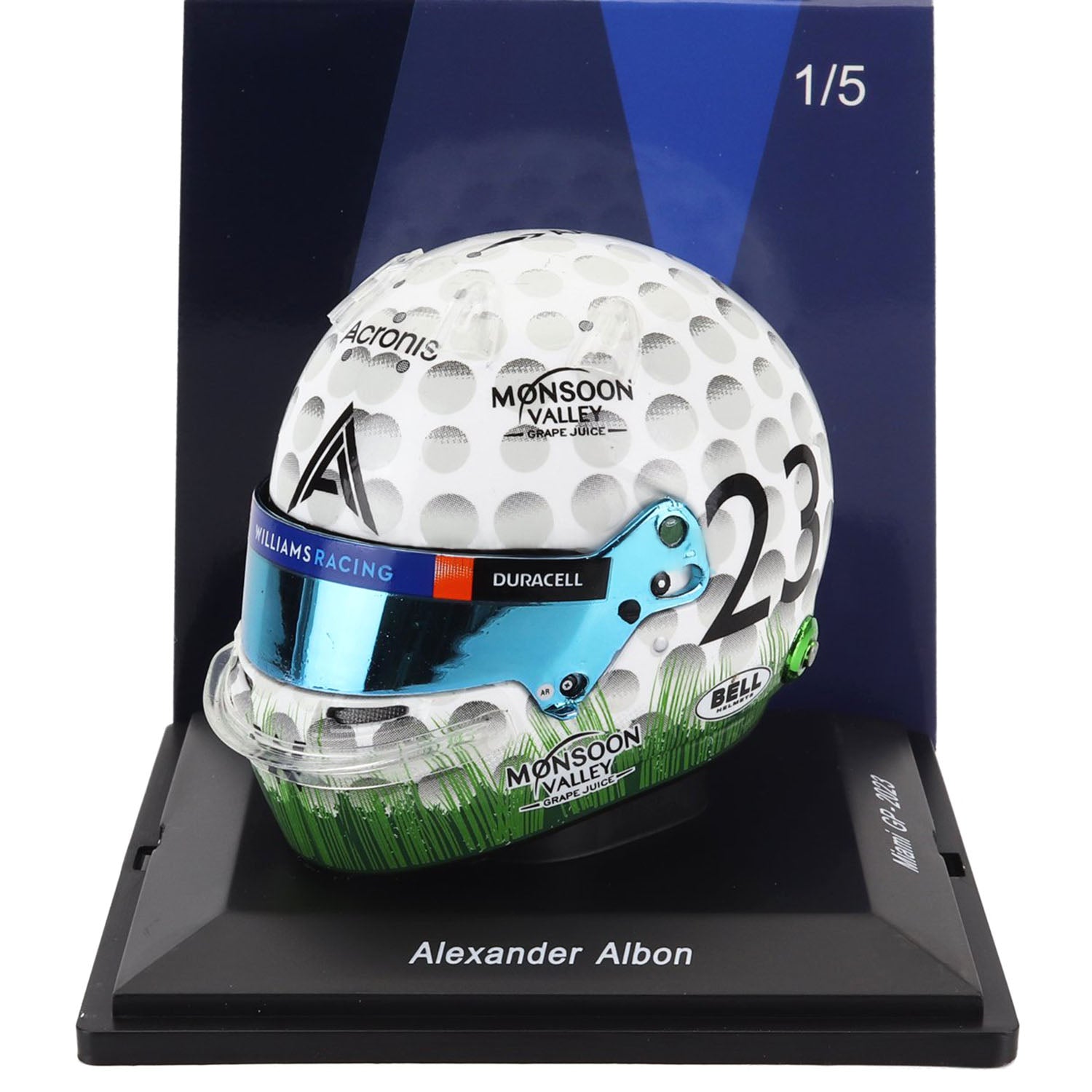 #23 Albon Miami GP 2023 1:5 Spark Mini Helmet